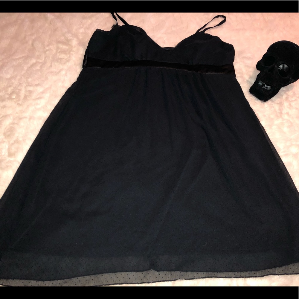 Plus size dot black dress 3x